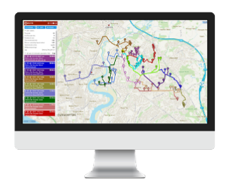 QRoutes application running in a browser